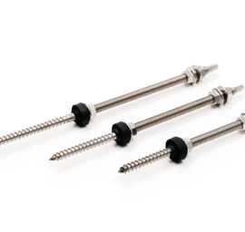 Smeigių komplektas skardinei čerpių imitacijai - šiferio dangai (su dvigubu sriegiu ir tarpine)