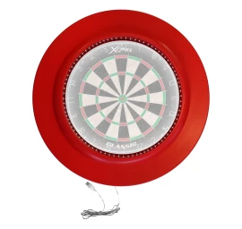Smiginio taikinio apsauga su apšvietimu XQmax LED PU DARTS SURROUND (raudona)