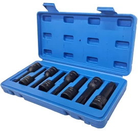 Smūginiai antgaliai | 12,5 mm (1/2) | T-Star (Torx) T30 - T80 | 8 vnt (S1101)