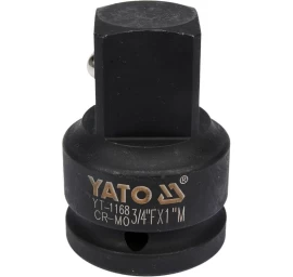 Smūginis adapteris | vidinis kvadratas 20 mm (3/4) - išorinis kvadratas 25 mm (1) (YT-1168) Smūginis adapteris | vidinis kvadratas 20 mm (3/4) - išorinis kvadratas 25 mm (1) (YT-1168)