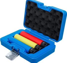 Smūginių ilgų galvučių rinkinys | su apsaugom | 12,5 mm (1/2) | 150 mm | 17/19/21 mm | 3 vnt (74567)