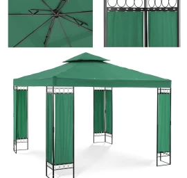 Sodo Paviljonas Pavėsinė Sulankstoma Palapinė 3 X 3 X 2,6 M žalia