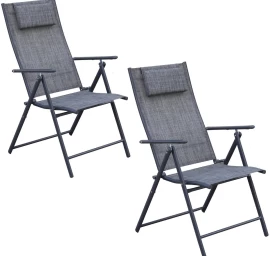 Sodo Sėdynė 57x68x106cm 2xtextline 7-poziicijų Su Galvos Atranka Kpl.2szt