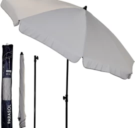 Sodo Skėtis 185 Cm Pilkos Spalvos