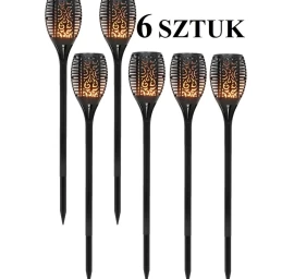 Solar Lamps Dancing Flames 10x10x86cm 36 Led - 6vnt.