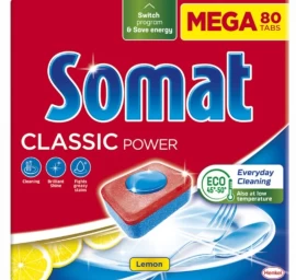 Somat Classic Lemon Indų Plovimo Tabletės, 80 Vnt.