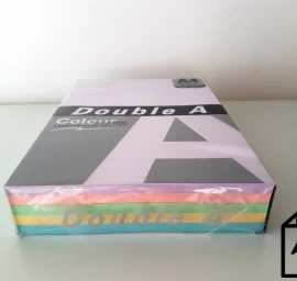 Spalvotas popierius Double A, 80g, A4, 100 lapų, Rainbow 3, 5 spalvų