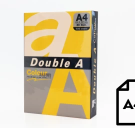 Spalvotas popierius Double A, 80g, A4, 500 lapų, GOLD