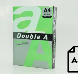 Spalvotas popierius Double A, 80g, A4, 500 lapų, Parrot