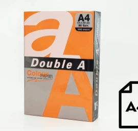 Spalvotas popierius Double A, 80g, A4, 500 lapų, Saffron