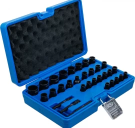 Specialus galvučių rinkinys / sraigtiniai ištraukikliai | 6.3 mm (1/4) / 10 mm (3/8) | 32 vnt. (74560)