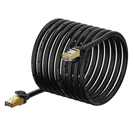 Speed Seven Rj45 Cat 7 10gbps Didelės Spartos Tinklo Kabelis 15 M, Juodas