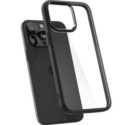 spigen Crystal Hybrid Dėklas iphone 15 Pro - Juodas