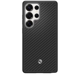 spigen Enzo Aramid Silikoninis Dėklas Su magfit žiedu, Skirtas samsung Galaxy S25 Ultra - Juodas spigen Enzo Aramid Silikoninis Dėklas Su magfit žiedu, Skirtas samsung Galaxy S25 Ultra - Juodas