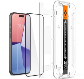 Spigen Glas.tr Ez Fit Fc Grūdintas Stiklas Iphone 15 Plus - Juodas