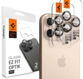 Spigen Optik Pro Glas.tr ez Fit Kameros Apsauga 2 Paketai, Skirta Iphone 16 Pro / Pro Max - Ruda Spigen Optik Pro Glas.tr ez Fit Kameros Apsauga 2 Paketai, Skirta Iphone 16 Pro / Pro Max - Ruda