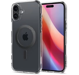 spigen Ultra Hybrid Magsafe Carbon Fiber, Skirtas iphone 16 - Tamsiai Pilkas