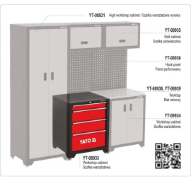 Spintelė dirbtuvėms YATO YT-08933 | 660x457x863mm