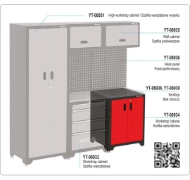 Spintelė dirbtuvėms YATO YT-08934 | 660x457x863mm