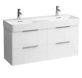 Spintelė dvigubam praustuvui Laufen Base 118 cm, balta blizgi H4025341102611