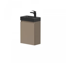 Spintelė po praustuvu Kame MINI, durelių vyriai dešinėje, kakavinė BU/40x22-R/D15-MN