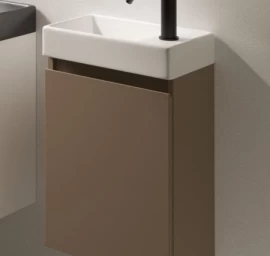 Spintelė po praustuvu Kame MINI, durelių vyriai kairėje, kakavos BU/40x22-L/D15-MN