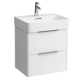 Spintelė praustuvui BASE 533x527x391 mm., su dviem stalčiais, balta matinė H4021921102601