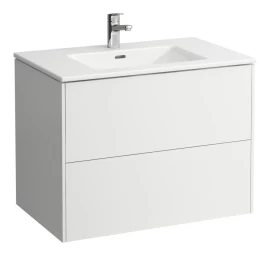 Spintelė su praustuvu Laufen Pro S 80 cm, balta blizgi H8649612611041