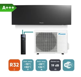 Split oro kondicionierius (oras–oras šilumos siurblys) Daikin Emura (komplektas), juodas