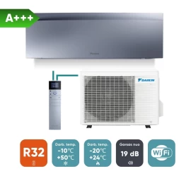 Split oro kondicionierius (oras–oras šilumos siurblys) Daikin Emura (komplektas), sidabro