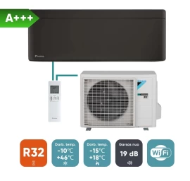Split oro kondicionierius (oras–oras šilumos siurblys) Daikin Stylish (komplektas), juodas