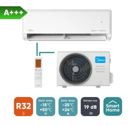 Split oro kondicionierius (oras–oras šilumos siurblys) Midea EZ (komplektas), baltas