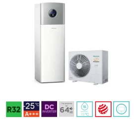 Split tipo šilumos siurblys oras vanduo 8kW + integra 230l boileris