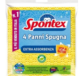 Spontex, 4 Kempinėlės, Kempininė šluostė, 1 Vnt. (vokietijos Produktas).