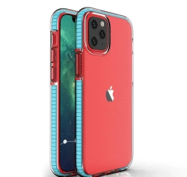 spring Case Gelinis Dėklas Su Spalvingu Rėmeliu iphone 13 Mini, šviesiai Mėlynos Spalvos