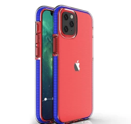 spring Case Gelinis Dėklas Su Spalvotu Rėmeliu, Skirtas iphone 12 Mini, Tamsiai Mėlynas