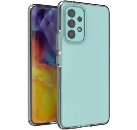 spring Case Gelinis Dėklas Su Spalvotu Rėmeliu, Skirtas samsung Galaxy A73, Juodas