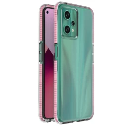Spring Case Silikoninis Dangtelis Su Rėmeliu Realme 9 Pro, šviesiai Rožinės Spalvos