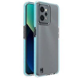 Spring Case Silikoninis Dangtelis Su šviesiai Mėlynu Rėmeliu, Skirtas Realme C31