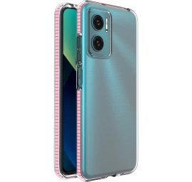 Spyruoklinis Gelinis Dėklas Su Spalvotu Rėmeliu, Skirtas Xiaomi Redmi 10, šviesiai Rožinės Spalvos