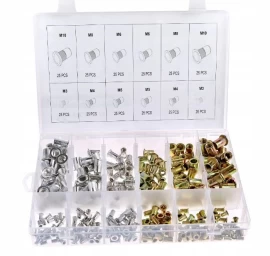Srieginių plieninių ir aliuminų kniedžių rinkinys MIX | M3-M10 | 300 vnt. (SK01069)