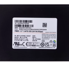 SSD Samsung PM893 3.84TB SATA 2.5 MZ7L33T8HBLT-00A07 (DWPD 1)