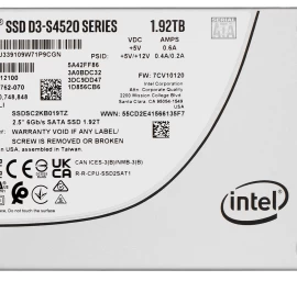 SSD Solidigm (Intel) S4520 1.92TB SATA 2.5 SSDSC2KB019TZ01 (DWPD up to 3)
