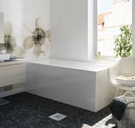 Stačiakampė akrilinė vonia FORMA 179x80 cm, E2 kairė pusė