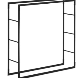 Stačiakampio Formos Metalinis Malkų Stovas Loft Iki 35 Kg 100 X 25 X 100 Cm