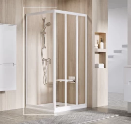 Stacionari sienelė Ravak Supernova APSS 75 198, balta+stiklas Transparent 940301R2Z1