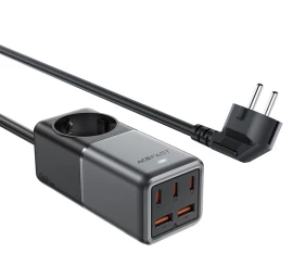 Stalinė įkrovimo Stotelė Z2 Gan 75w Pd 3x Usb-c 2x Usb-a Juodai Pilka