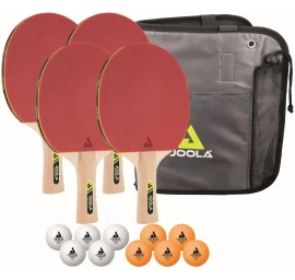 Stalo Teniso Rinkinys Joola Family 4 Spiritinės Raketės 10 Kamuoliukų
