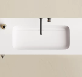 Stalviršis su praustuvu MTM QUADRO 1200x410 mm