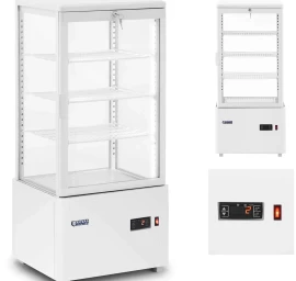 Stiklinė 4 Lygių šaldymo Vitrina 78 L - Balta